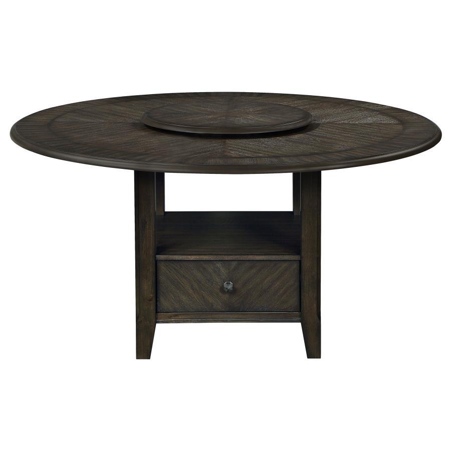 Twyla - 5-Piece Round Dining Set - Dark Cocoa and Cream