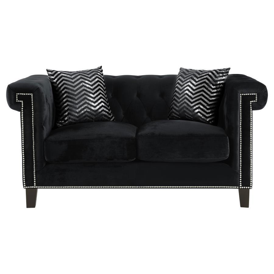 Reventlow - Tufted Loveseat - Black