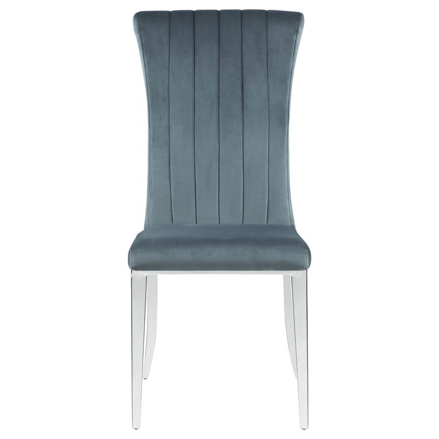 Beaufort - Upholstered Curved Back Side Chairs (Set of 2) - Dark Grey