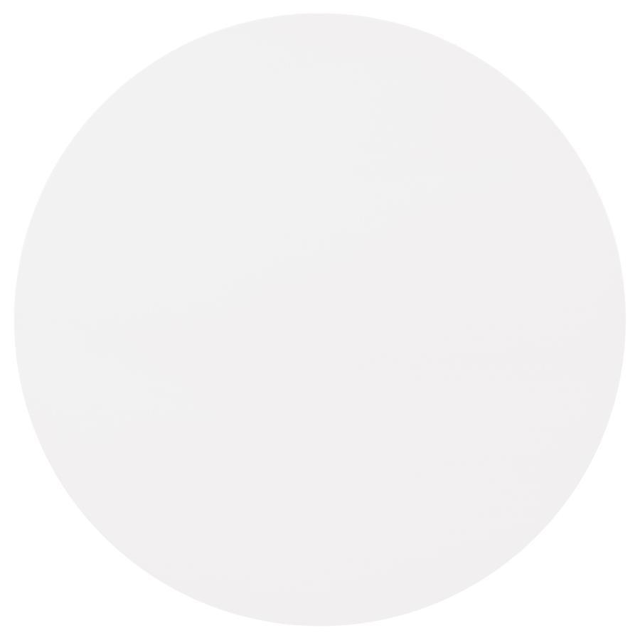 Breckenridge - Round Dining Table - Matte White and Natural Oak