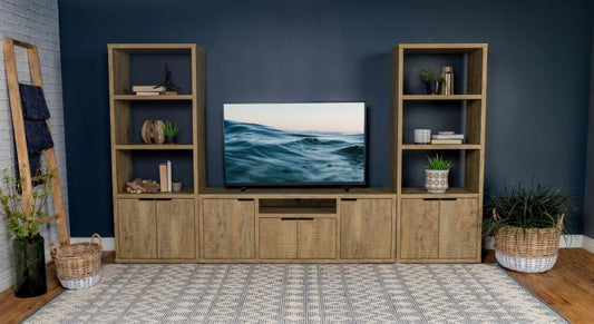 Tabby - 3-Piece Entertainment Center With 60" TV Stand - Mango