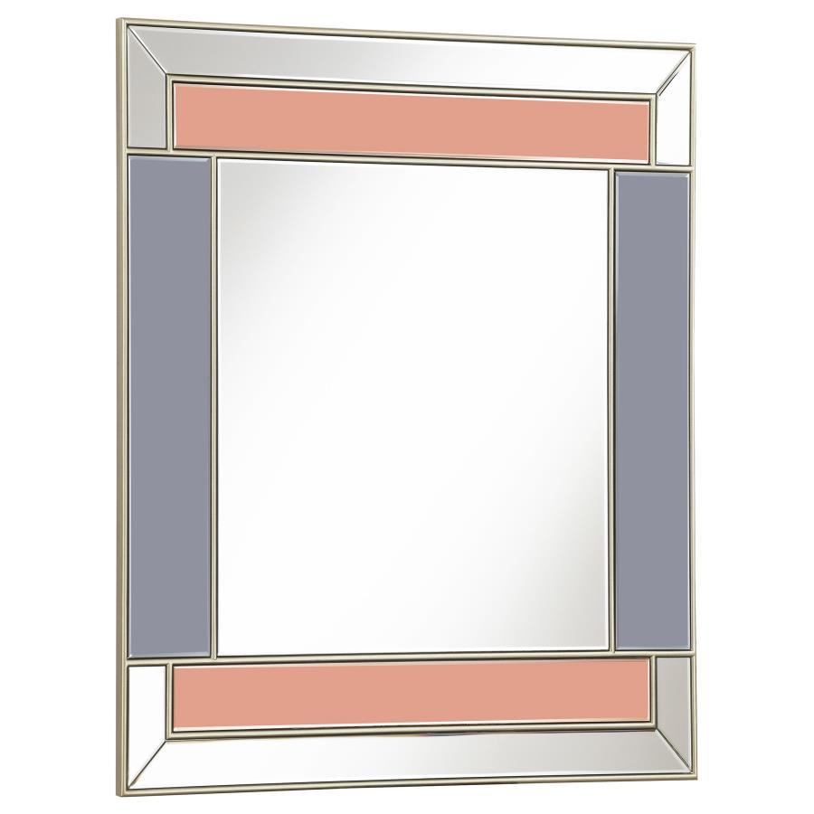 Braylin - Rectangular Wall Mirror - Champagne and Grey