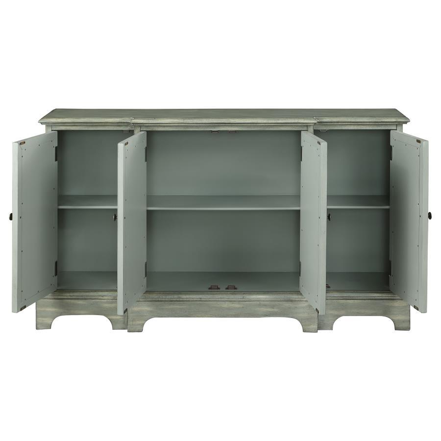 Erigeron - 4-Door Accent Cabinet - Grey