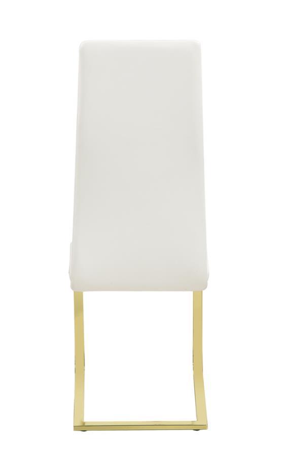 Montclair - Side Chairs (Set of 4) - White and Rustic Brass