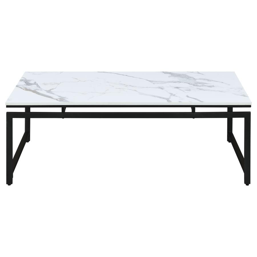 Clark - 3-Piece Occasional Set - White and Dark Gunmetal