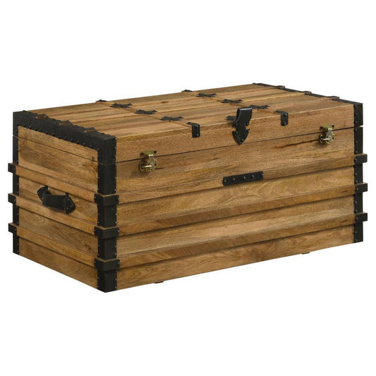 Simmons - Rectangular Storage Trunk - Natural and Black