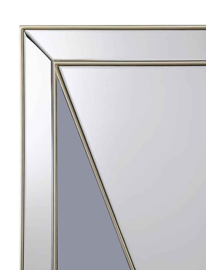 Calixte - Rectangular Wall Mirror - Champagne and Grey