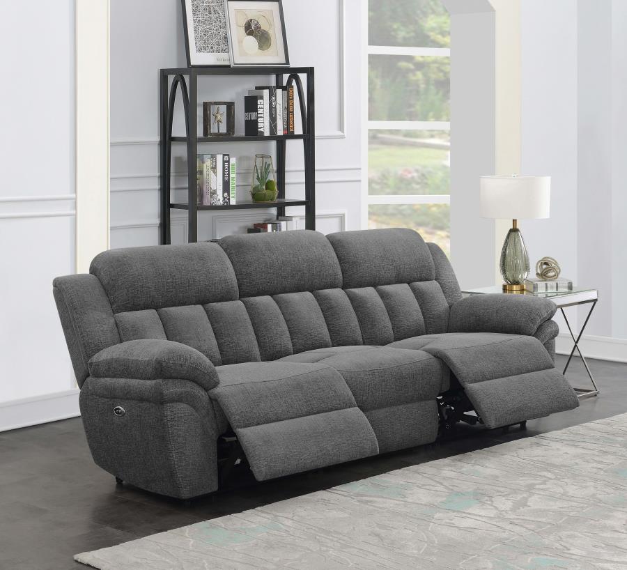 Bahrain - Upholstered Power Sofa - Charcoal