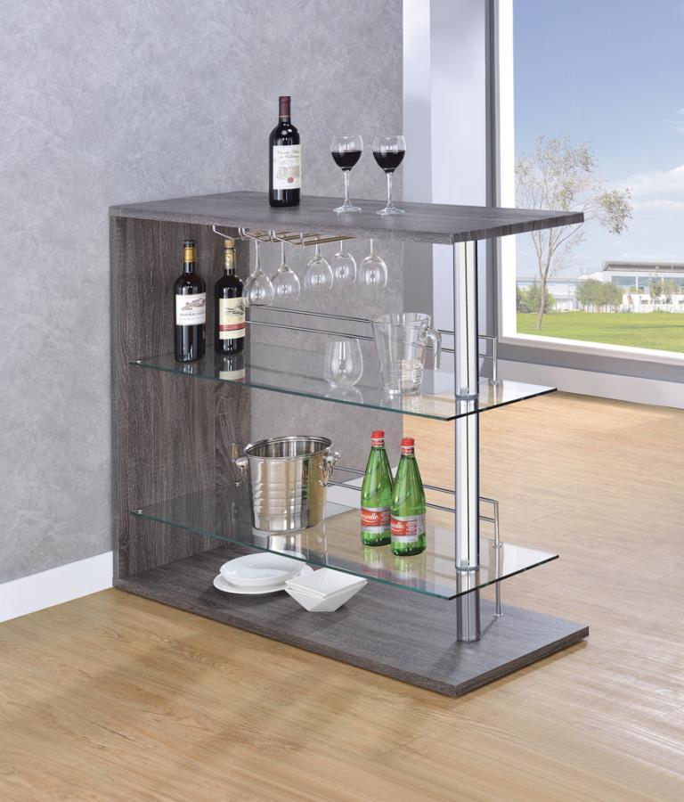 Prescott - Rectangular 2-shelf Bar Unit