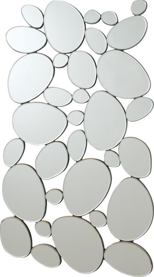 Topher - Pebble-Shaped Decorative Mirror - Silver