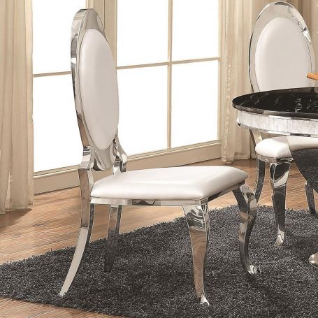 Antoine - Curved Chrome Legs Dining Chair
