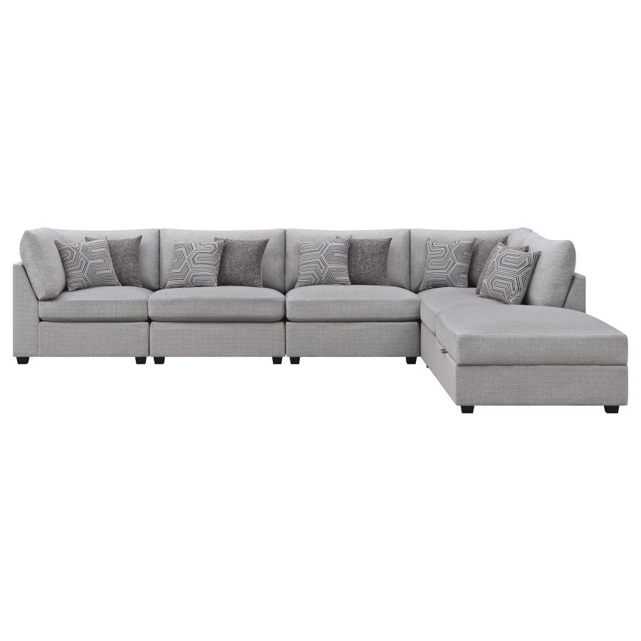 Cambria - 6-Piece Upholstered Modular Sectional - Grey