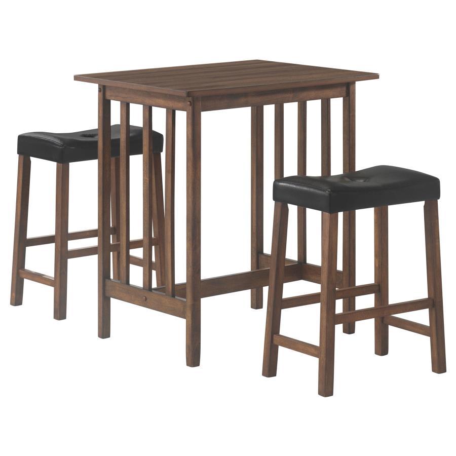 Oleander - 3-Piece Counter Height Set - Nut Brown