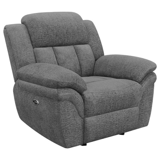 Bahrain - Upholstered Power Glider Recliner - Charcoal