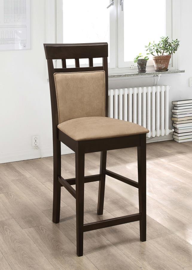 Gabriel - Upholstered Counter Height Stools (Set of 2) - Cappuccino and Beige