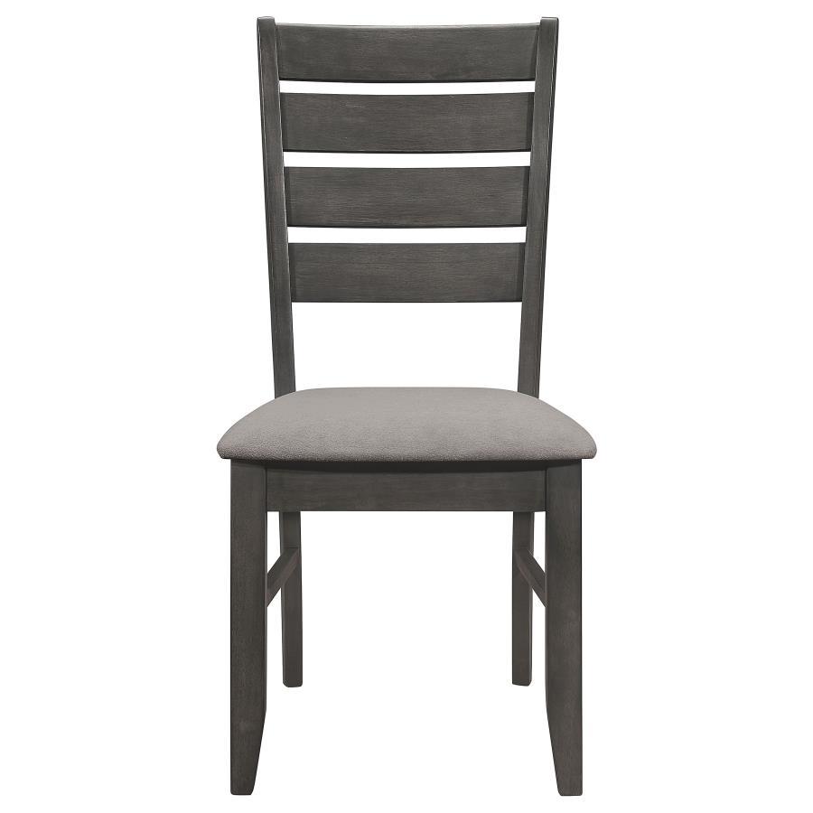 Dalila - Ladder Back Side Chair (Set of 2) - Grey and Dark Grey
