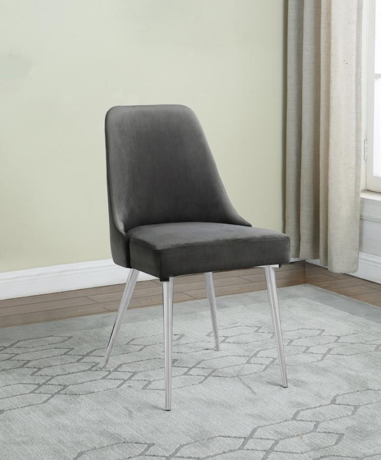 Cabianca - Curved Back Side Chairs (Set of 2) - Grey
