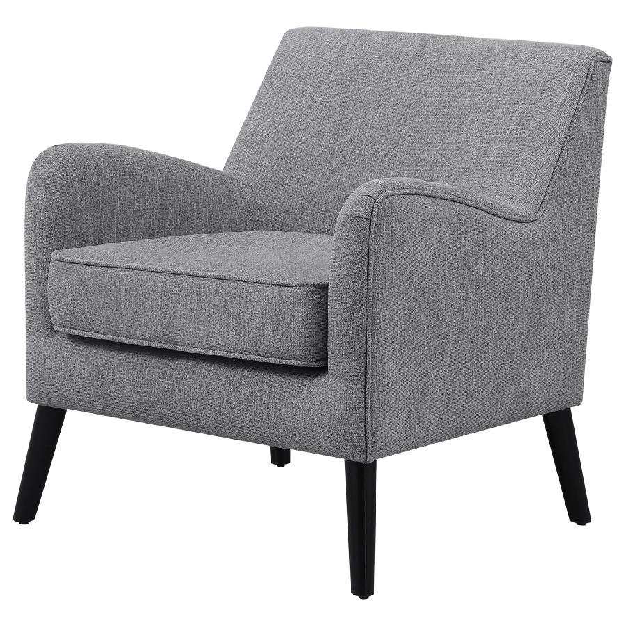 Charlie - Upholstered Accent Chair With Reversible Seat Cushion - Charcoal Grey