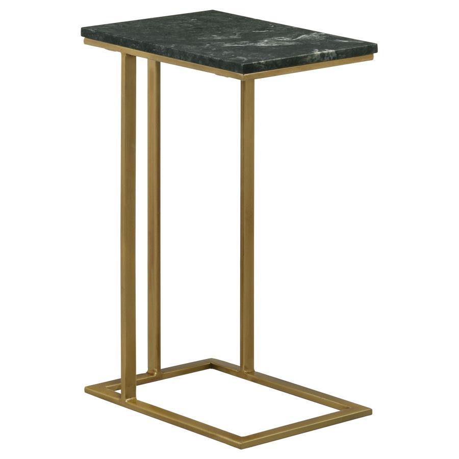 Vicente - Accent Table With Marble Top - Grey - Metal