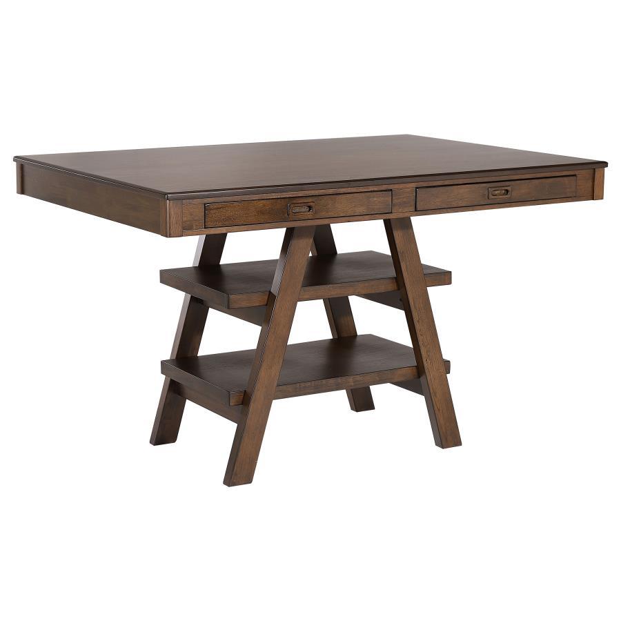 Dewey - 5-Piece Rectangular Dining Set - Brown and Walnut