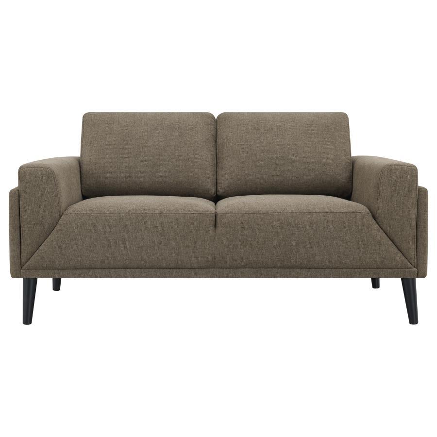 Rilynn - Upholstered Track Arms Loveseat - Brown