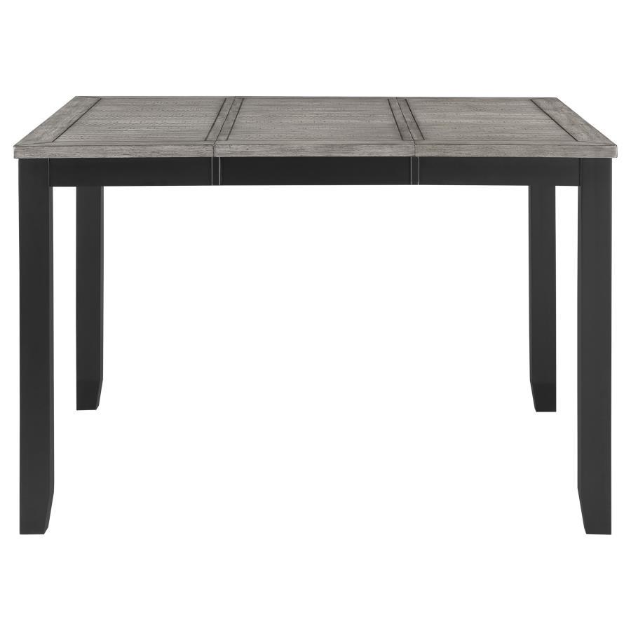 Elodie - 5-Piece Counter Height Dining Table Set With Extension Leaf - Grey and Black