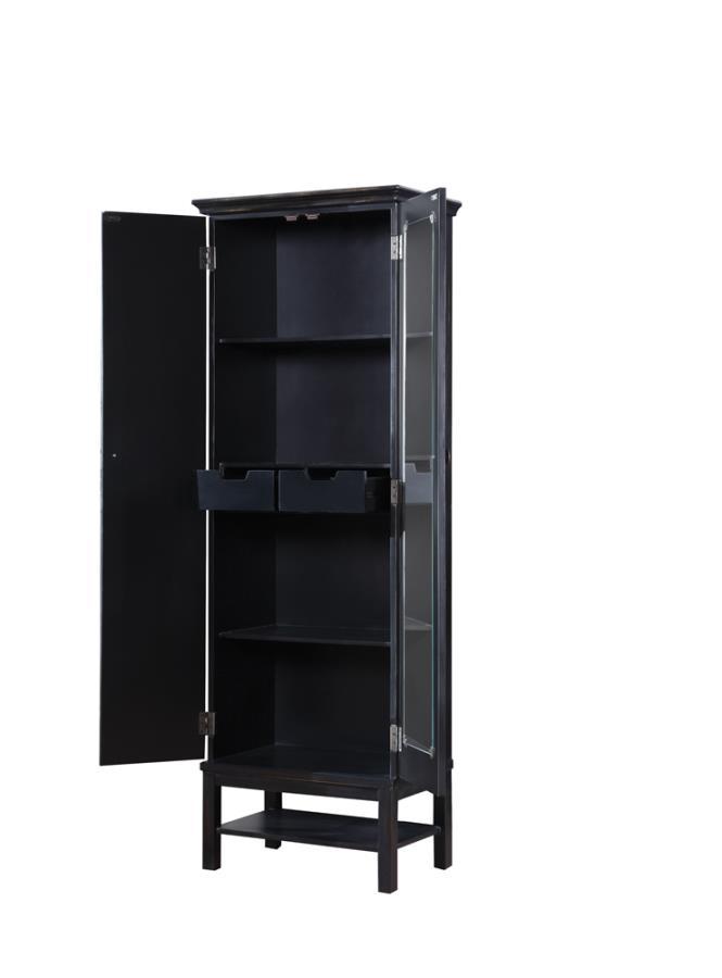 Lovegood - 2-Door Accent Cabinet - Rich Brown and Black