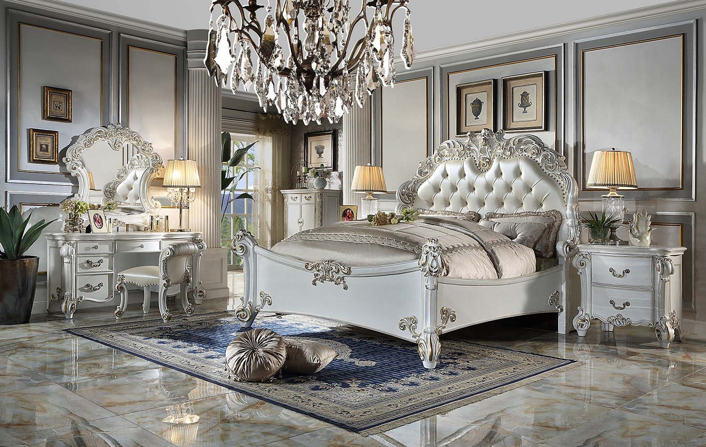 Vendome Antique Pearl Bedroom Set