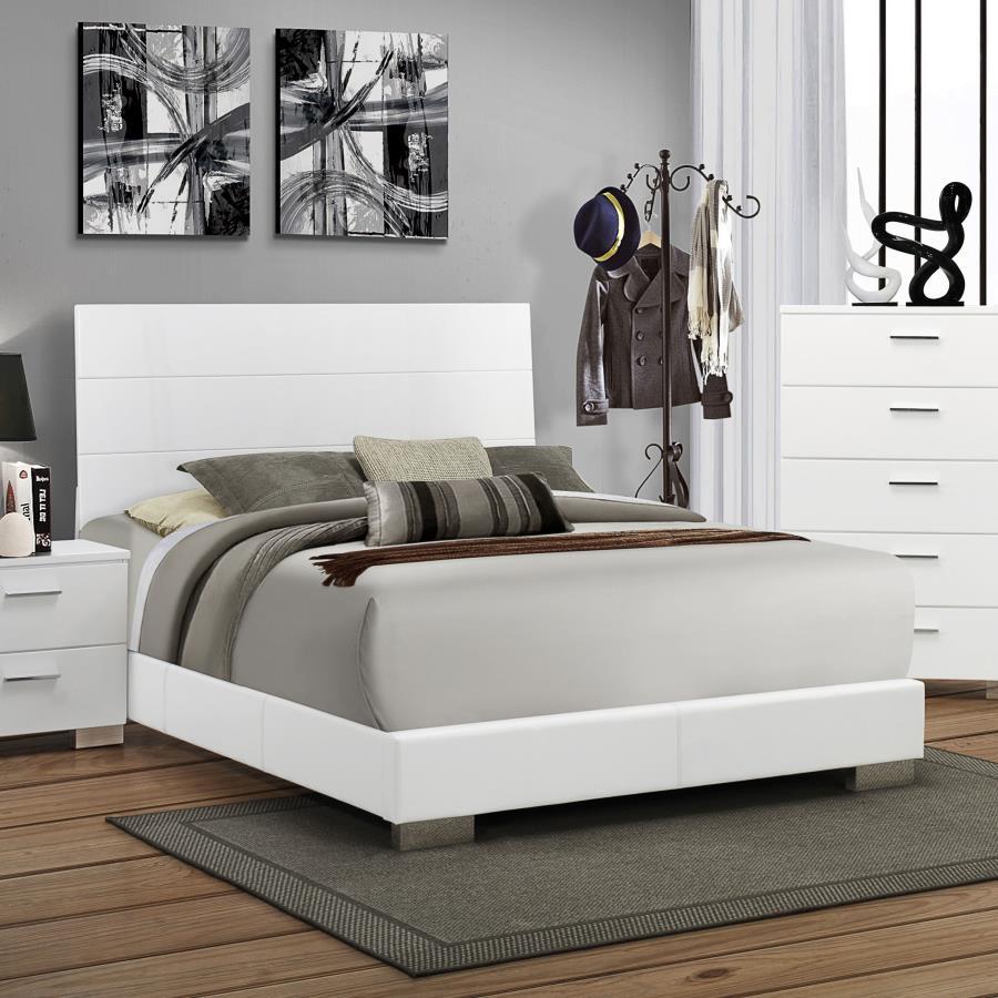 Felicity - Queen Panel Bed - Glossy White