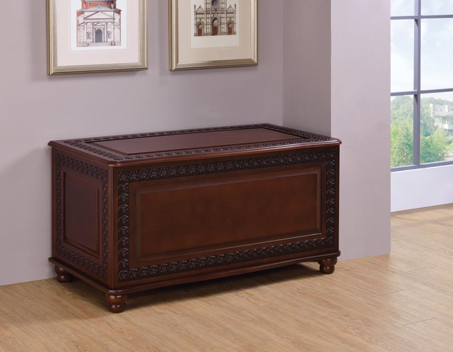 Finlay - Flip Open Storage Cedar Chest - Deep Tobacco