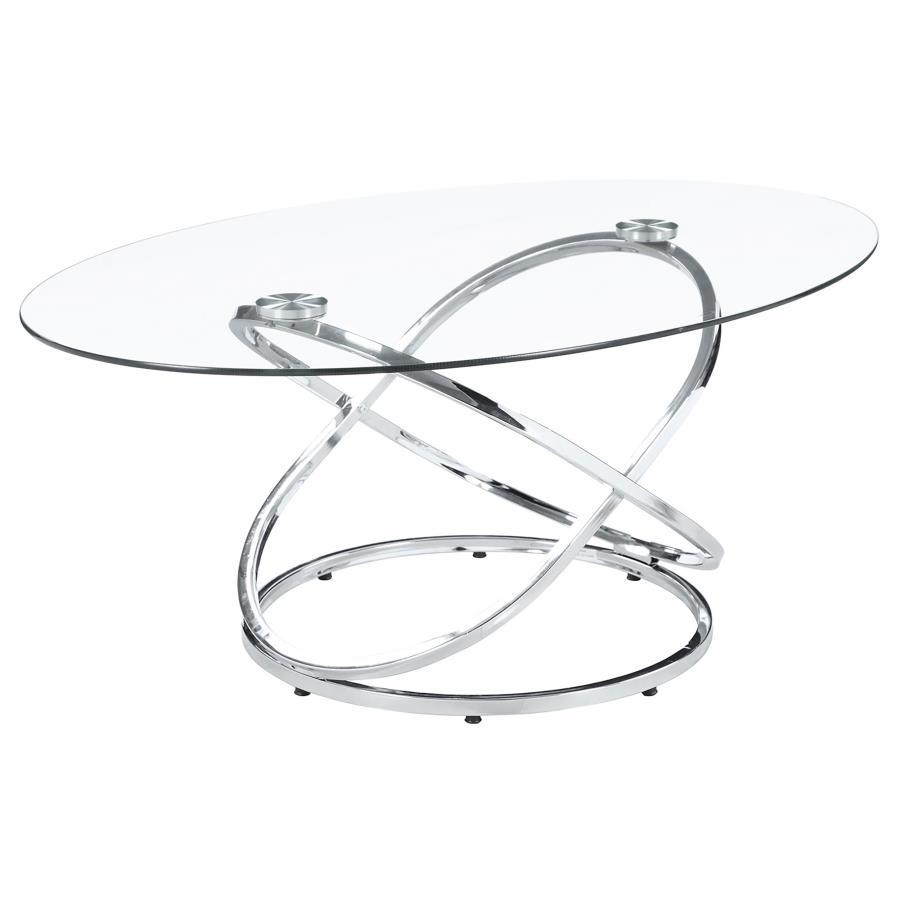 Warren - 3-Piece Occasional Set - Chrome and Clear