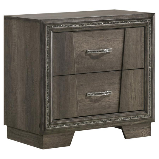 Janine - 2-Drawer Nightstand - Grey