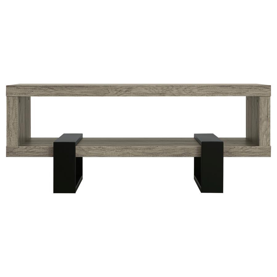 Dinard - Coffee Table With Shelf - Grey Driftwood