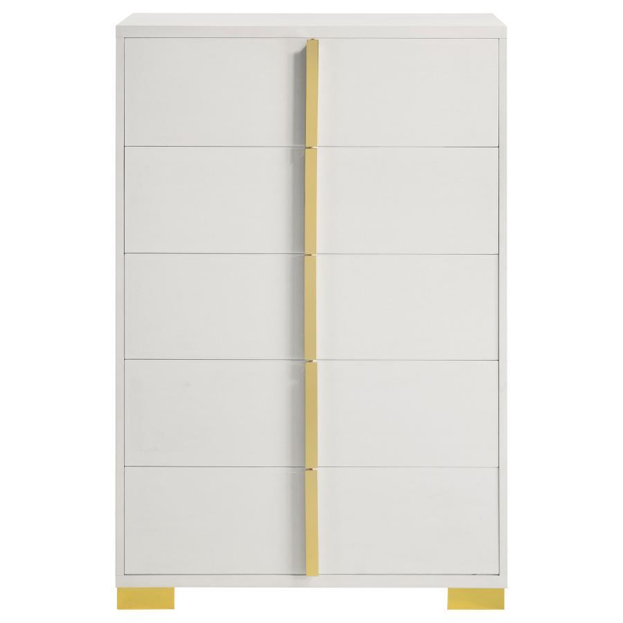 Marceline Chest - White / Gold