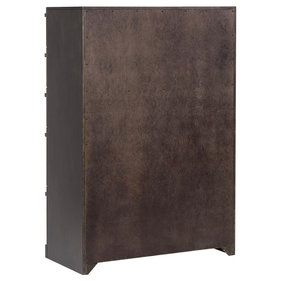 Azalia - 5-Drawer Chest - Black and Walnut