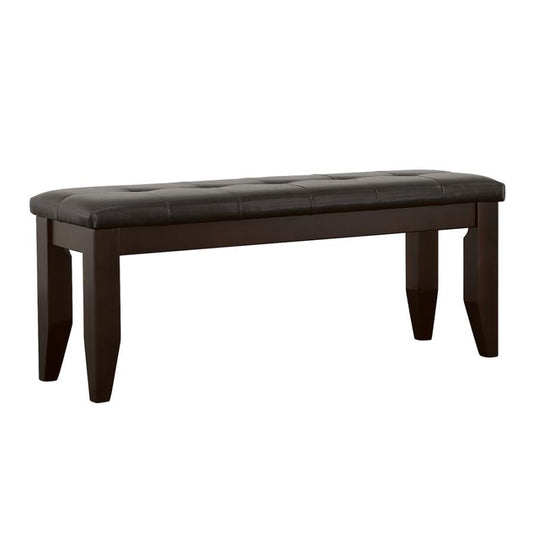Dalila - Tufted Upholstered Dining Bench - Cappuccino and Black
