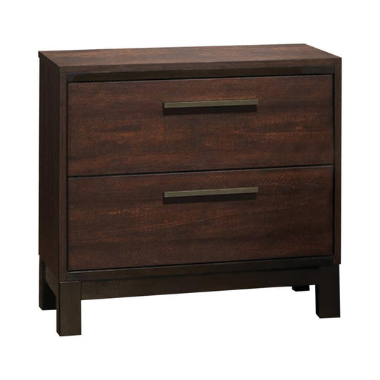 Edmonton - 2-Drawer Nightstand - Rustic Tobacco