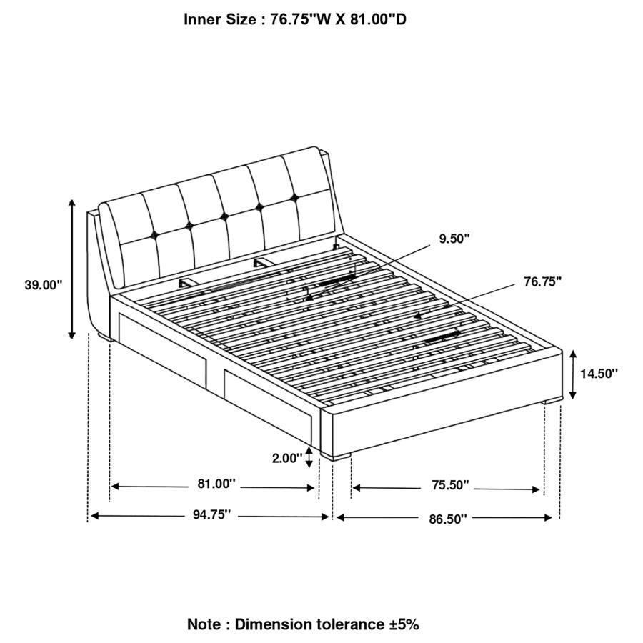 Fenbrook - Tufted Upholstered Storage Bed
