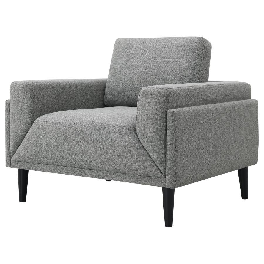 Rilynn - Upholstered Track Arms Chair - Grey