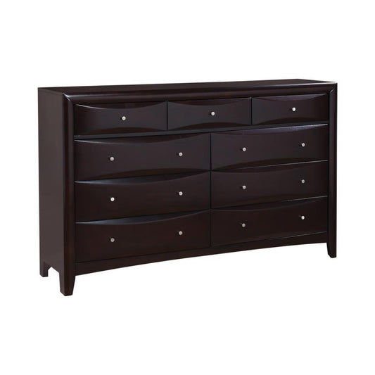 Phoenix - 9-Drawer Dresser  - Deep Cappuccino