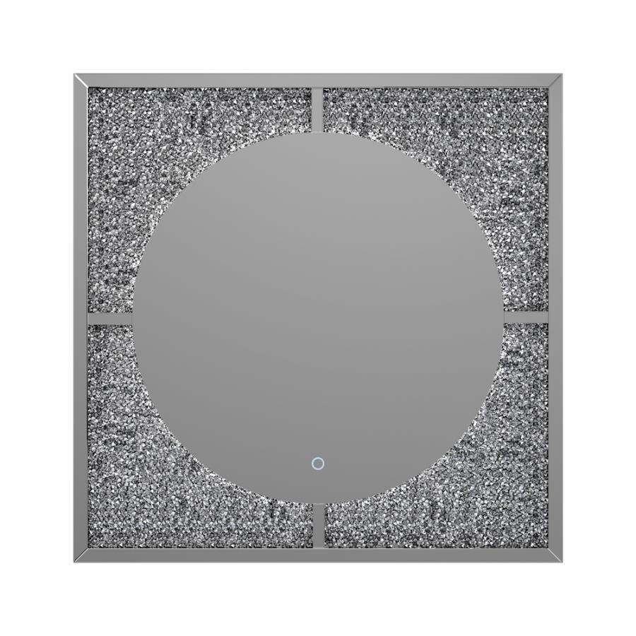 Theresa - Led Wall Mirror - Silver and Black