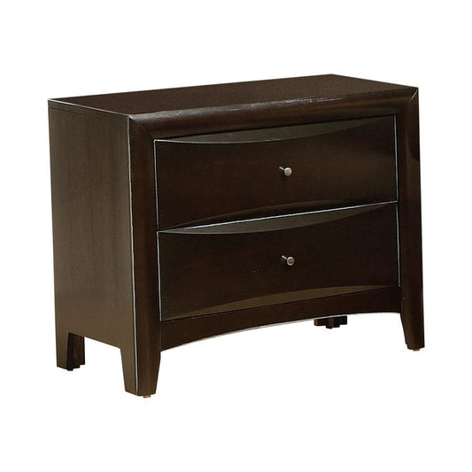 Phoenix - 2-Drawer Nightstand  - Deep Cappuccino