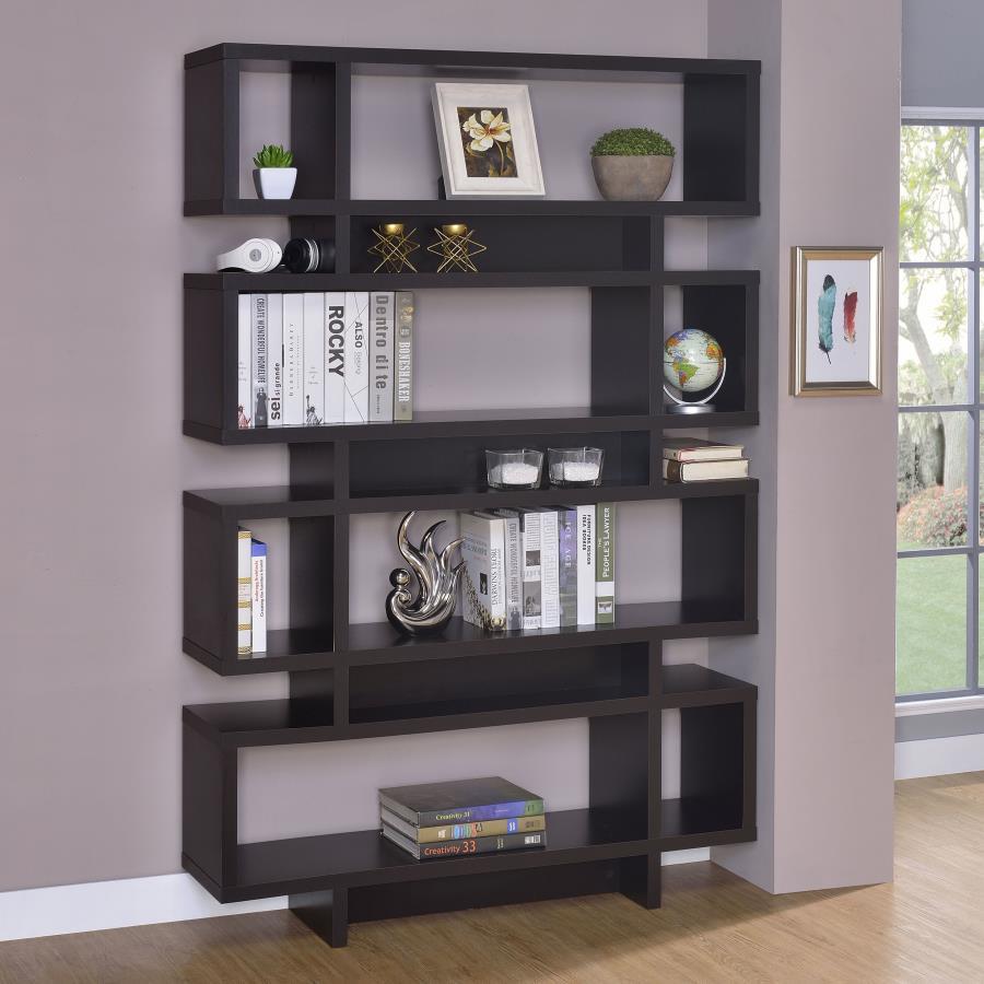 Reid - 4-tier Open Back Bookcase
