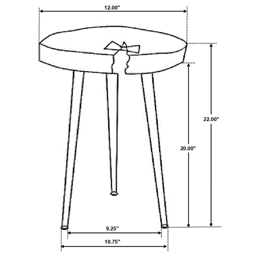 Keith - Round Wood Top Side Table - Natural and Black