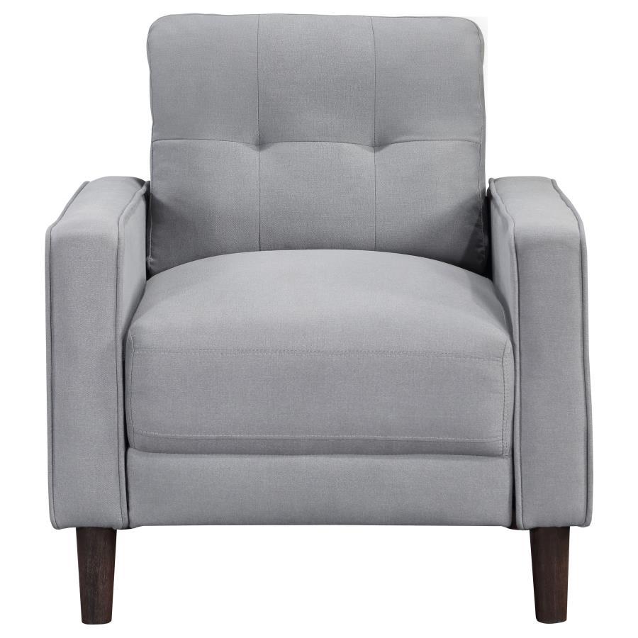 Bowen - Upholstered Track Arms Tufted Chair - Grey