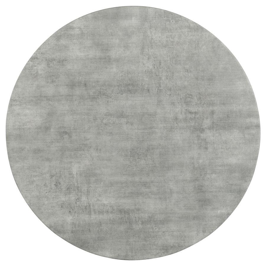 Hadi - Round Coffee Table With Hairpin Legs - Cement and Gunmetal