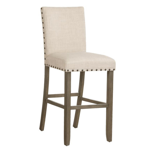 Ralland - Upholstered Bar Stools With Nailhead Trim (Set of 2) - Beige