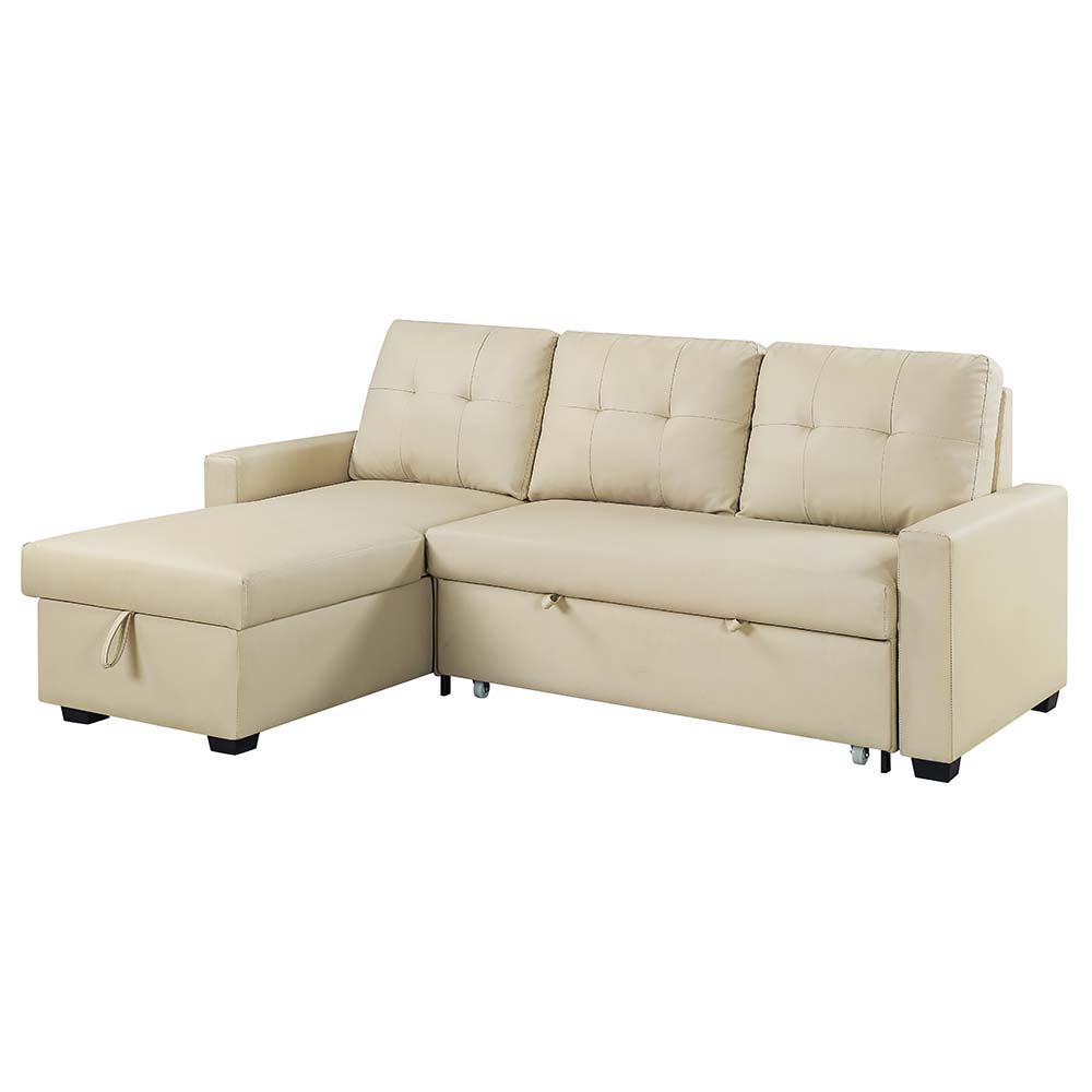 Dafina - Sectional Sofa - Beige Fabric