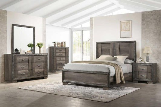 Janine - 5-Piece Queen Bedroom Set - Grey
