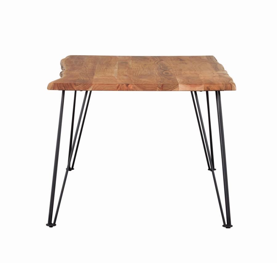 Sherman - Rectangular Dining Table - Natural Acacia and Matte Black